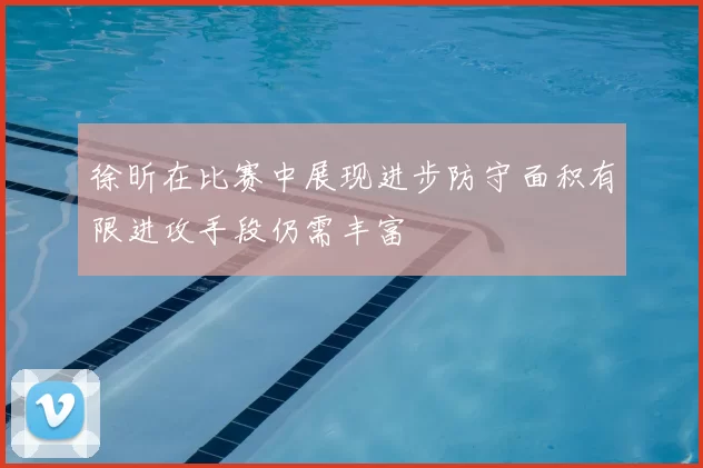 徐昕在比赛中展现进步防守面积有限进攻手段仍需丰富