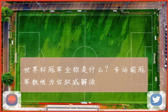 世界杯冠军全称是什么?专访前冠军教练为你权威解读