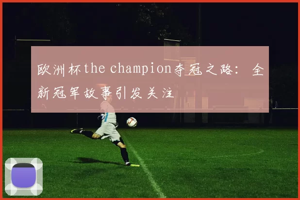 欧洲杯the champion夺冠之路:全新冠军故事引发关注