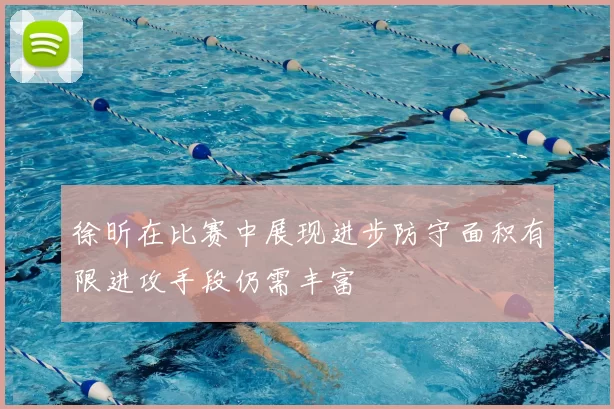 徐昕在比赛中展现进步防守面积有限进攻手段仍需丰富